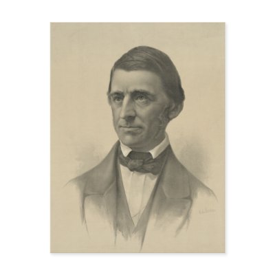 American Essayist Ralph Waldo Emerson Portrait Post Cards by wallarts