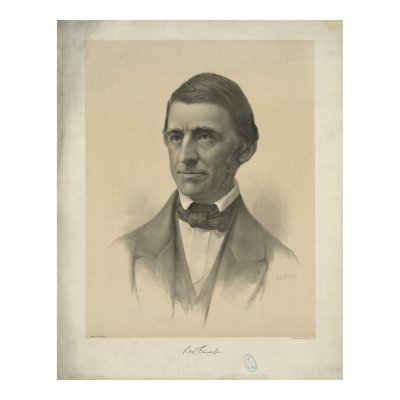 American Essayist Ralph Waldo Emerson Portrait Print by wallarts
