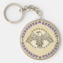american federal period style eagle keychain