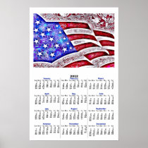 AMERICAN FLAG 2012 Calendar Poster