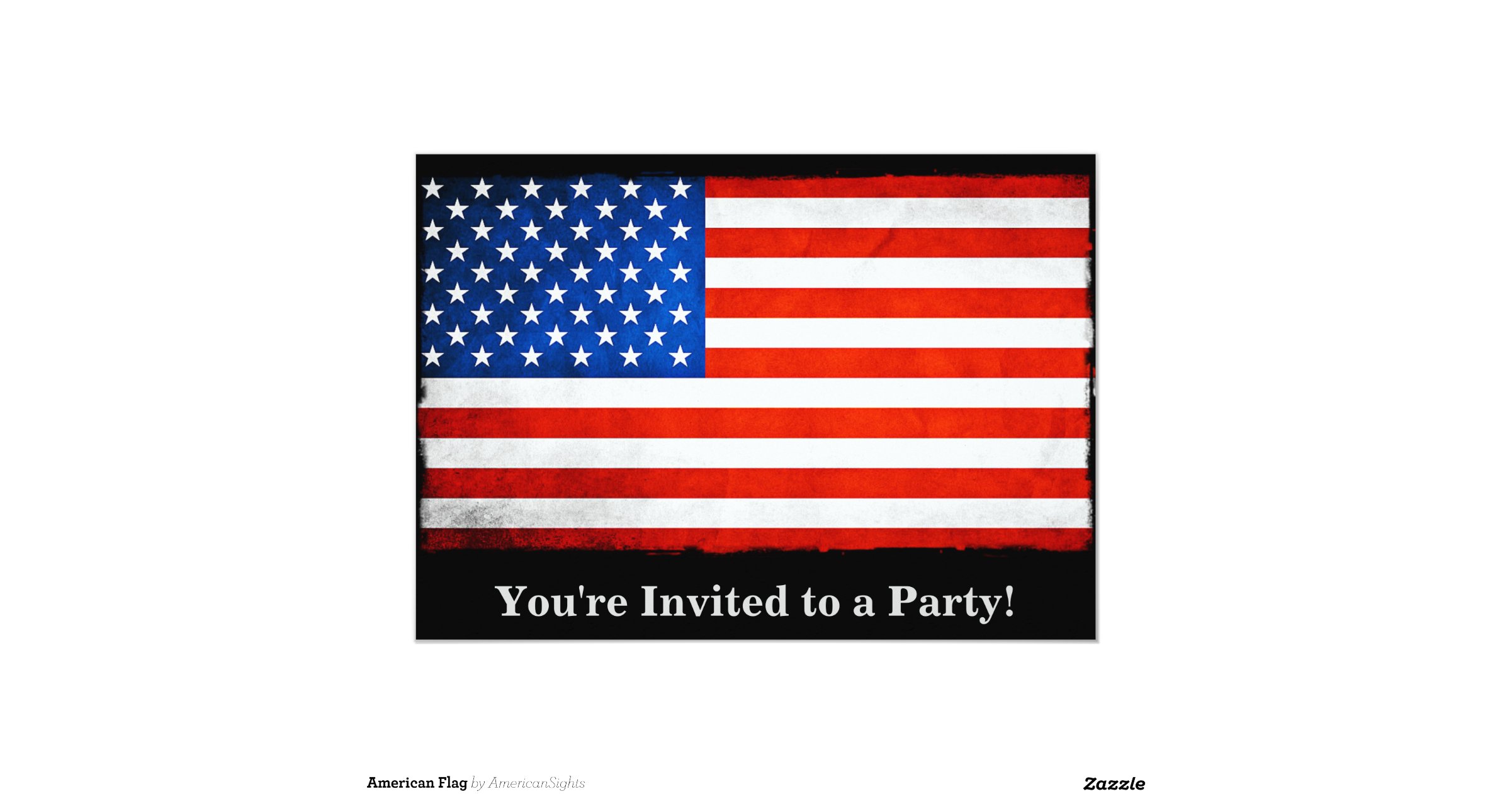 American Flag 5x7 Paper Invitation Card | Zazzle