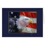 American Flag and Eagle Thank You Card