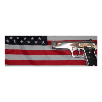 American Flag and Gun Bookmark Business Card Templates by Country1969