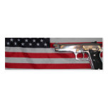 American Flag and Gun Bookmark business cards