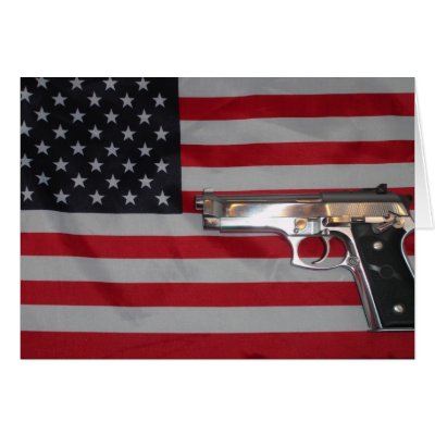 American Flag and Gun Card by Country1969