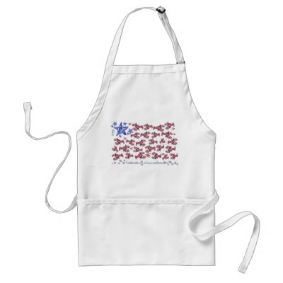 American Flag Apron - Lobsters and Starfish by scituations