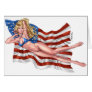 American Flag Bikini Pinup Girl by Al Rio