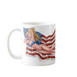 American Flag Bikini Pinup Girl by Al Rio mugs