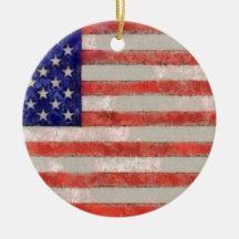 American Flag Christmas Ornament