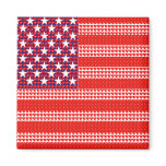 American Flag Created with Small Hearts Magnets