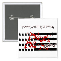 American Flag-Dead, White& Blue Buttons