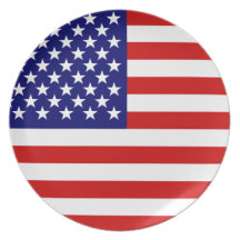 American flag dinner plate