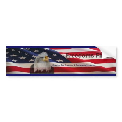 American-flag-Eagle Bumper Stickers by freedomsfirst