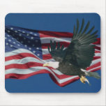 American Flag & Eagle Mouse Pad