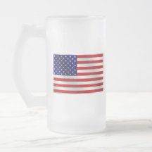 American Flag Glass Mug