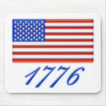 American Flag Glossy 1776 Mousepads