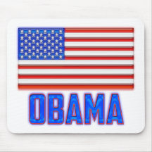 American Flag Glossy Obama Mousepad