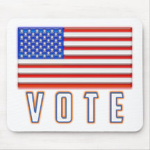American Flag Glossy Vote Mousepad