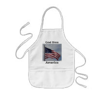 American Flag, God Bless, America Apron