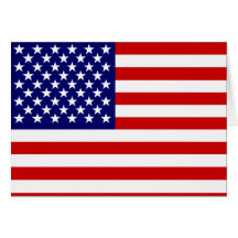 American flag greeting card