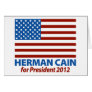 American Flag Herman Cain for President 2012 Card