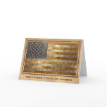 American Flag In Gold Leaf Card