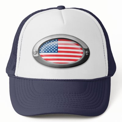 American Flag in Steel Frame Hats by JeffBartels