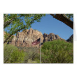 American Flag in Zion National Park Card