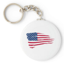 American Flag Keychain