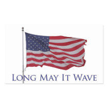 american flag, long may it wave sticker