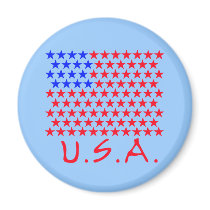 American Flag of Stars Products Fridge Magnets