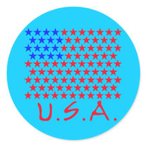 American Flag of Stars Products Stickers