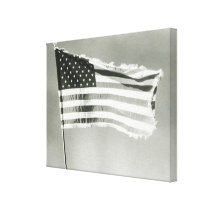 American flag on mast canvas prints
