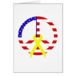 American Flag Peace & Ribbon