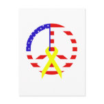 American Flag Peace & Ribbon