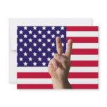 American Flag & Peace Sign Custom Announcement