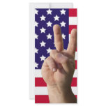 American Flag & Peace Sign Full Color Rack Card