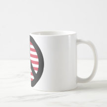 American Flag Peace Symbol Coffee Mug