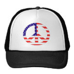 American Flag Peace Symbol Mesh Hats
