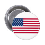 American Flag Pinback Button