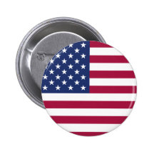 American Flag Pinback Buttons