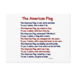 American Flag Poem Postcard