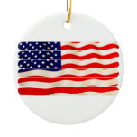 American Flag Popsicle Stick Folkart