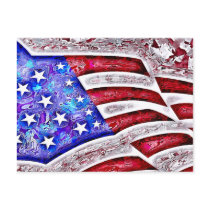 AMERICAN FLAG POSTCARD