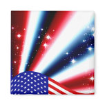 american flag pride sparkle burst fridge magnets