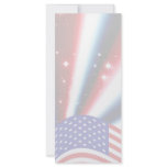 american flag pride sparkle burst personalised rack card