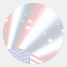 american flag pride sparkle burst sticker