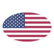 American Flag Round Sticker