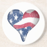 American Flag Scribble Drink Coaster