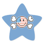 american flag smiley crossbones star stickers